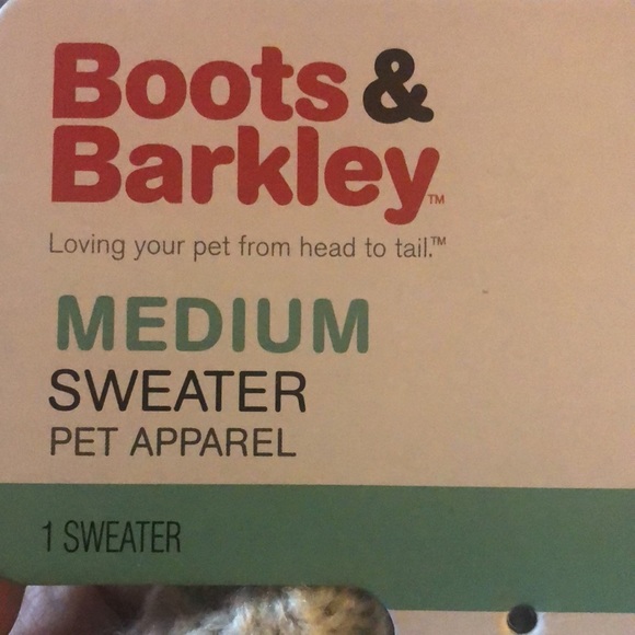 Boots & Barkley Dog or Cat Sweater Pet Apparel Beige Up to 40 lbs Size Medium - Picture 9 of 9